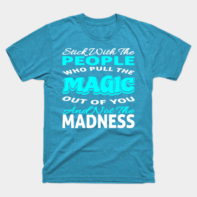 Stick With The People Cool Typography White Blue
