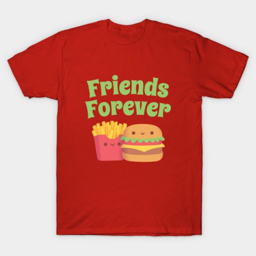Cute Fries and Burger, Friends Forever
