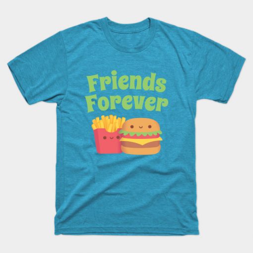 Cute Fries and Burger, Friends Forever